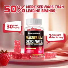 Magnesium Glycinate Gummies 1000mg ~ Sugar-Free Magnesium Potassium Supplement