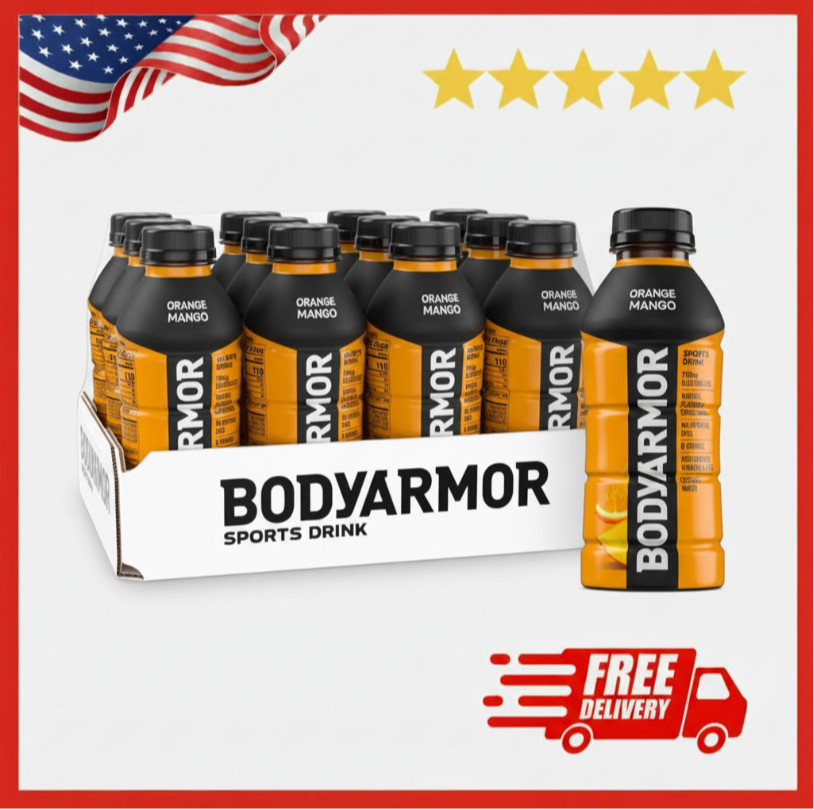 BODYARMOR Sports Drink, Orange Mango, Electrolyte Drink Hydration, 16 Fl Oz Bott