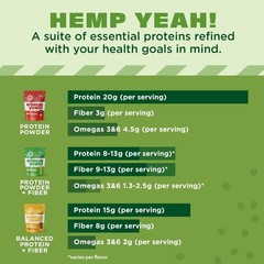 Manitoba Harvest Hemp Yeah Organic Max Fiber Protein Powder, Unsweetened, 32oz