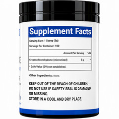 Nutricost Creatine Monohydrate Micronized Powder 500G, 5000mg Per Serv (5g) – 10
