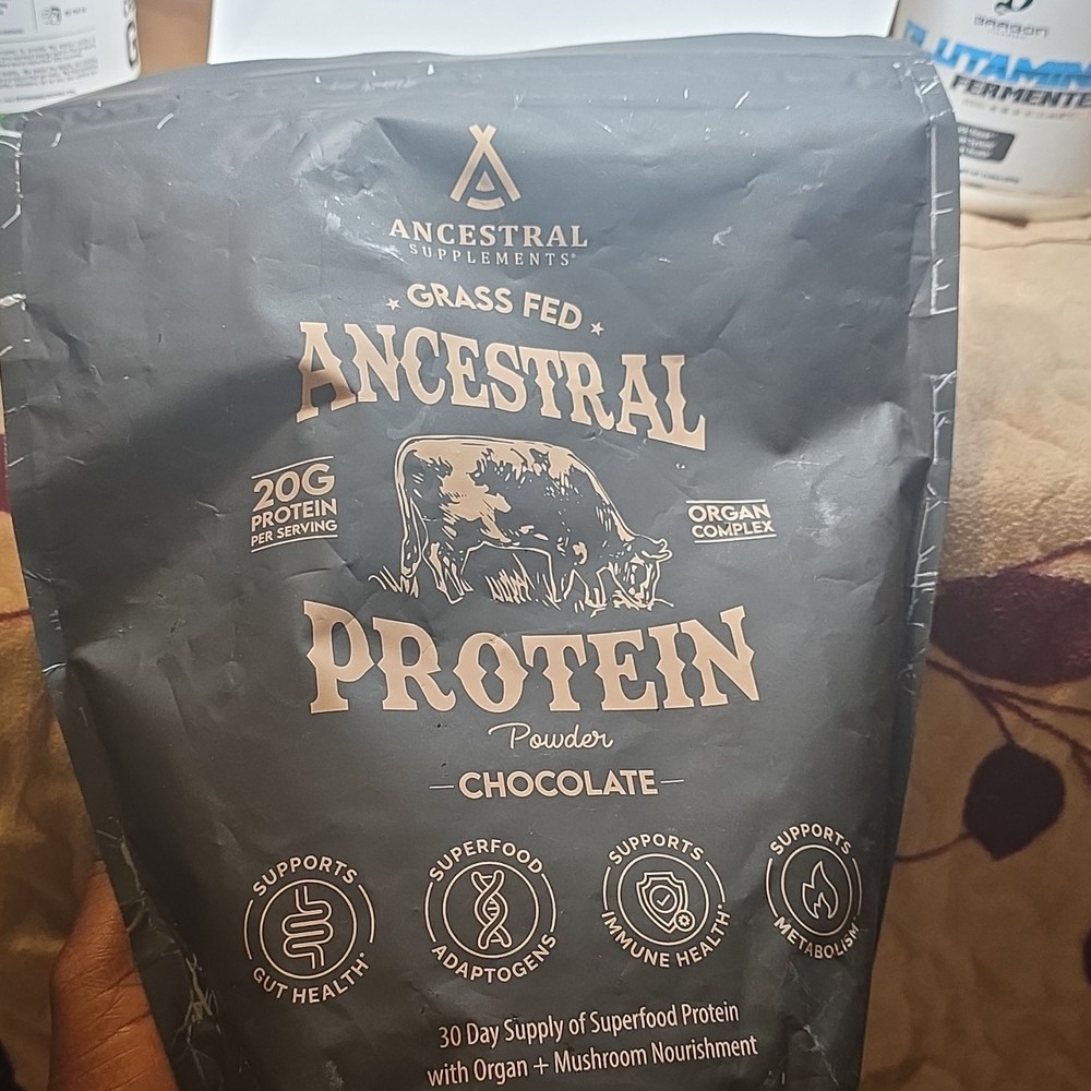 Ancestral Supplements Protein Powder Chocolate Beef Bone Broth 30 Day Supply