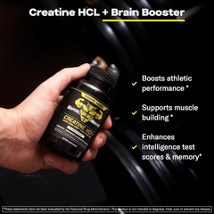 Prime Labs Creatine HCl Capsules – with CON-CRĒT, Rhodiola Root Extract – 60ct.