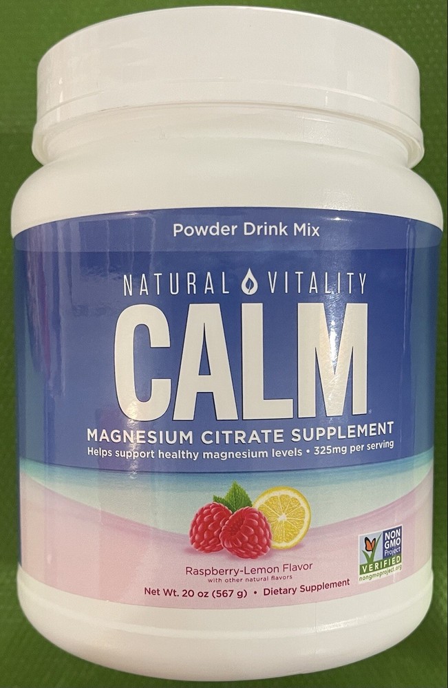 Natural Vitality CALM Magnesium Citrate Supplement. 20 OZ.EXP:01/2027