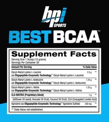 BPI Sports BEST BCAA Amino Acid Powder Muscle Recovery BONUS SIZE (30+5 Ser)=35!