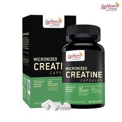 SAFFRON HEAVEN CREATINE MONOHYDRATE CAPSULES 60 COUNT | 100% PURE