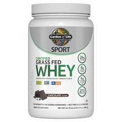 Garden of Life Sport Certified Grass Fed Whey Chocolate 24.33 oz (1 lb 8.33 oz)