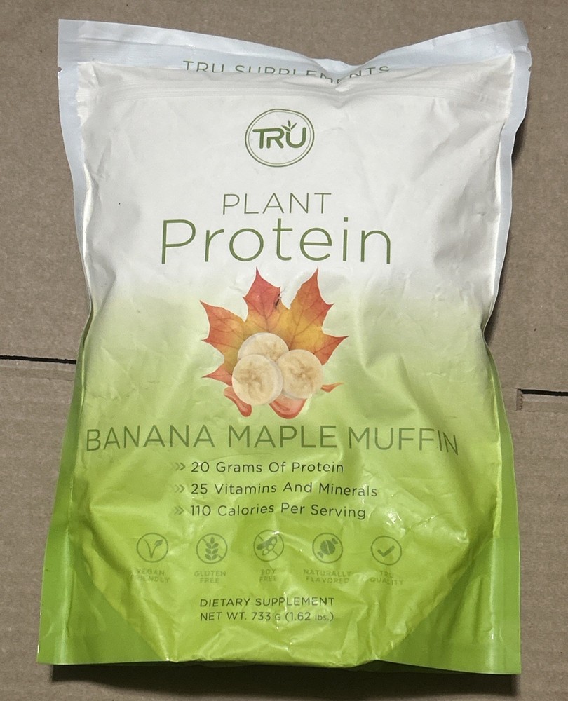 TRU Supplements Plant Based Protein Banana Maple Muffin 1.62lb