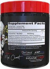 Psychotic Pre-Workout Powder – 35 Servings of Extreme Energy & Focus (7.5 oz)