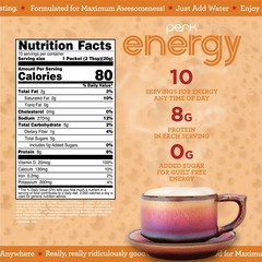 Perk Energy Drink Mix (Vanilla Caramel Steamer) 10 Stick Packs