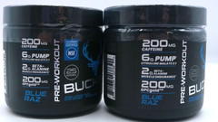 2Pk- Bucked Up Blue Raz Pre-Workout, 9.3 Oz. Each, Exp. 3/27+