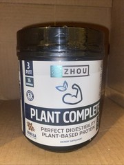 ZHOU NUTRITION Plant Complete Protein Powder – Vanilla – 19 oz