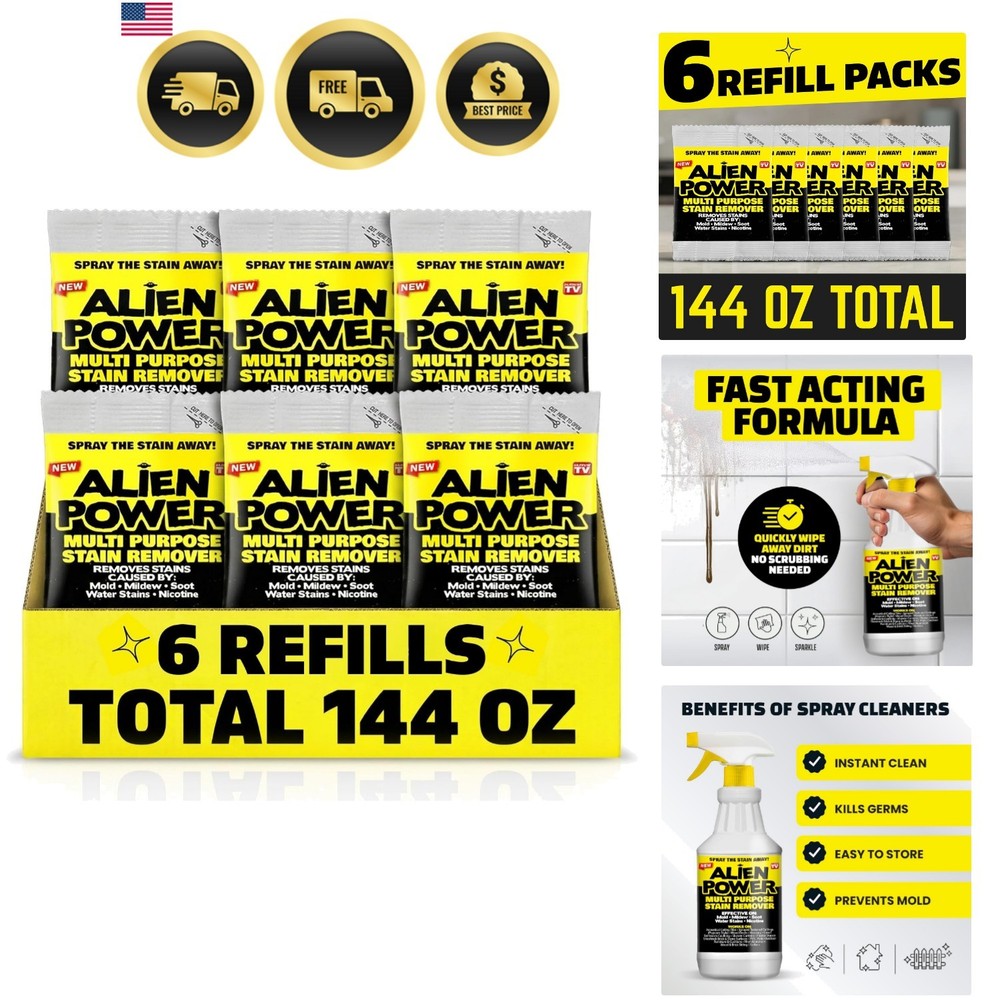 Alien Power 6 Pack Refill Packets | Makes 144 Fl Oz Worth of Alien Power Solu…
