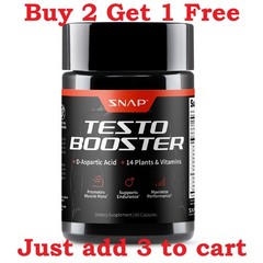 SNAP Testosterone Booster D-Aspartic Acid TongkatAli Endurance Energy Preworkout