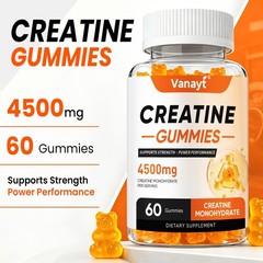 Creatine Monohydrate Gummies 4500mg Workout Performance Muscle Recovery 60ct