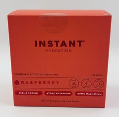 Instant Hydration Premium Electrolyte Drink Mix – Raspberry – 30 Packets