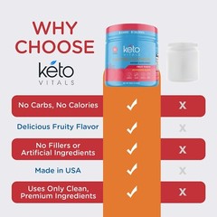 Keto Vitals Electrolyte Powder Electrolytes Supplement Energy Drink Fruit Punch