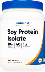 Soy Protein Isolate Powder, 1 LB Unflavored – 10 Grams of Protein per Serving, V