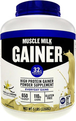Gainer Protein Powder, Vanilla Creme, 32G Protein, 5 Pound