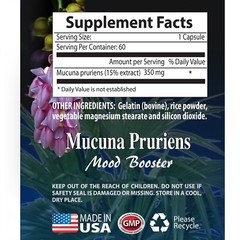 Brain Supplement MUCUNA PRURIENS VELVET BEANS EXTRACT (6 Bottles)