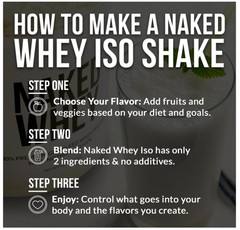 NAKED Whey Isolate, 30g Grass-Fed Protein, Zero Carb, Unflavored, 28 Servings