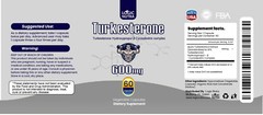 Turkesterone Hydroxypropyl B Cyclodextrin Complex 600 mg Maximum Strength 60 Veg