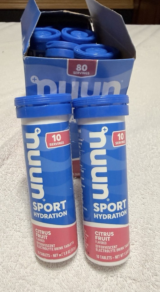 Nuun Hydration Electrolyte Drink Tablets Citrus Fruit 10 Ct Pack of 8 Exp 8/27