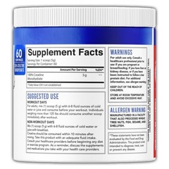 Creatina Monohidratada Angry Supplements 100% Premium Grow Repair 300g 60 serv