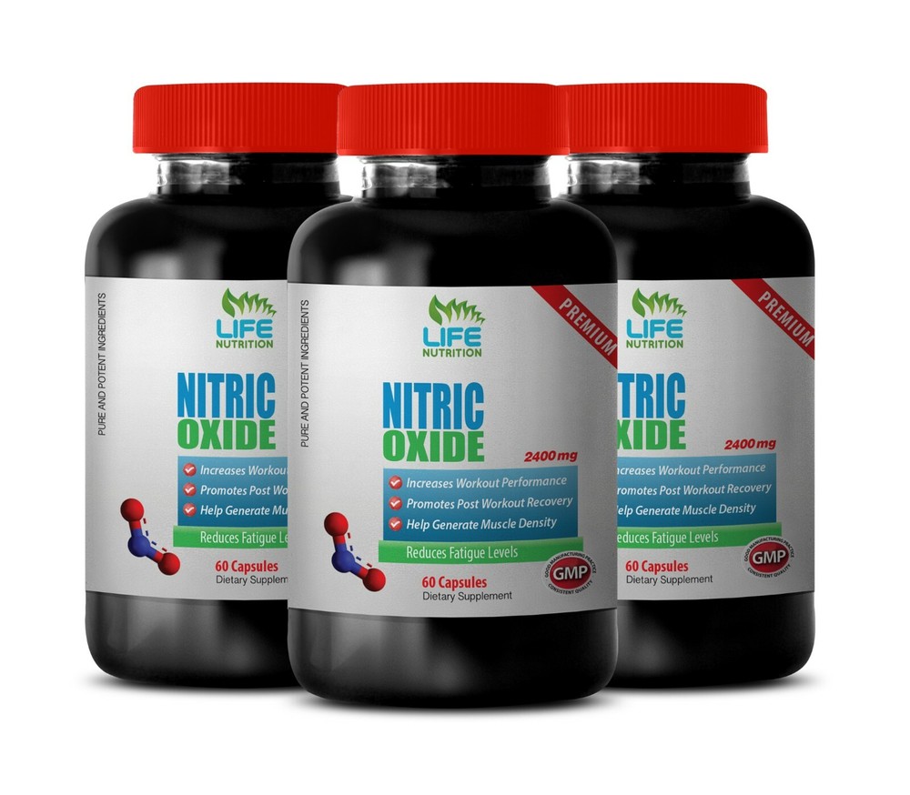Nitric Oxide Muscle Pump 2400mg – POWER BCAA,Nitric Oxide MRI, Bodybuilding, 3B