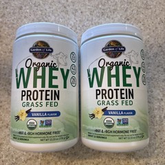 2 X Garden of Life Organic Whey Protein, Grass-Fed, Vanilla, 13.33 oz (378 g)