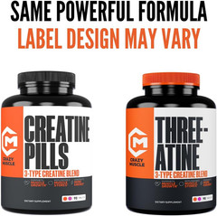 Creatine Pills 5G 3X Pure Creatine Monohydrate Pre Workout Muscle Mass Gainer…