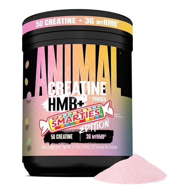 Animal x Smarties Creatine Monohydrate HMB Powder 30 Servings Exp 03/2028