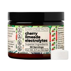 Santa Cruz Paleo Electrolyte Powder Cherry Limeade Sugar Hydration Drink Mix