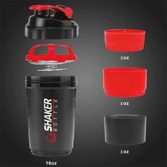 500ml Protein Shaker Bottle Layered Powder Storage Water Bottle Wire Ball