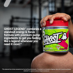 GHOST Legend Pre-Workout Powder, Warheads Sour Watermelon – 30 Servings – Pre-Wo