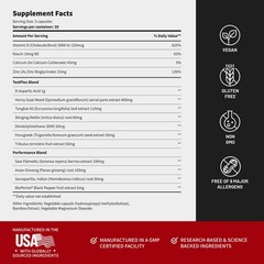 SNAP Testosterone Booster D-Aspartic Acid TongkatAli Endurance Energy Preworkout