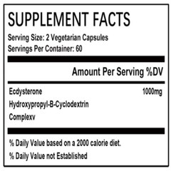Ecdysterone 1000mg Supplement for Maximum Muscle Growth and Recovery 30/60/120pc