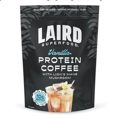 Laird Superfood Protein Coffee, Unsweetened, Premium Whey Protein