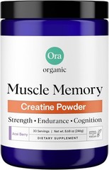 Ora Organic Creatine Monohydrate Powder Muscle Memory Acai Berry (30 Servings)