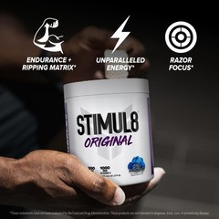 STIMUL8 Original Pre Workout Supplement Energy Endurance Focus 300mg Caffeine