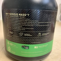 Optimum Nutrition Serious Mass Gainer Protein Powder, Banana, 6 lbs, 10/22/2027