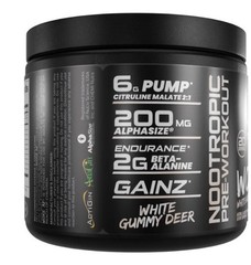 Bucked Up Woke AF PreWorkout Energy Pump – White Gummy Deer – Size: 8.6 oz