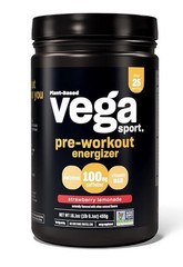 Vega Sport Pre-Workout Powder Strawberr Lemonade 16.1oz Veg Gluten Free exp 2027