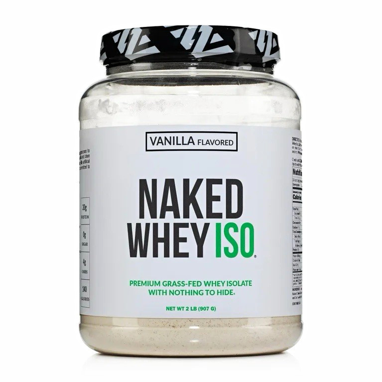 Naked Vanilla Whey Isolate Grass-Fed Protein, 24 Servings