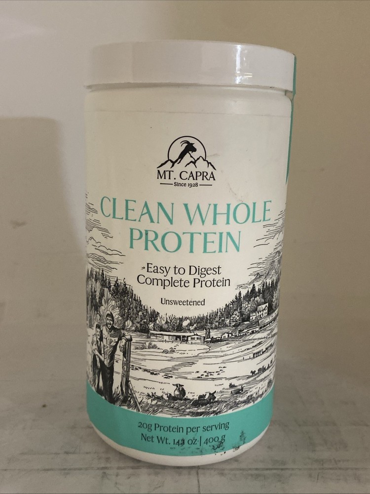 MT. CAPRA Clean Whole Protein, Unsweetened, 14.1 oz (400 g) 8/26
