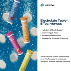 Hydravive Electrolyte Tablets Zero Sugar Hydration Drink 40 Ct. Mixed Flavors