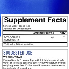 Angry Supplements Creatine Monohydrate 100% Grow Repair 300g 2pk – 120 Servings