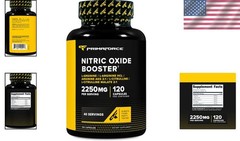 Elevate Workouts with 2,250mg Nitric Oxide Booster – 120 Capsules for Athletes