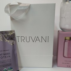 Truvani Protein Powder Kit 2 Packets, Mixing Jar, Gift Bag