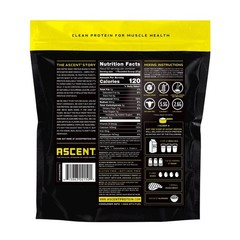 Ascent 100% Whey, Native Whey Protein Blend, Vanilla Bean (4.25 Pounds)