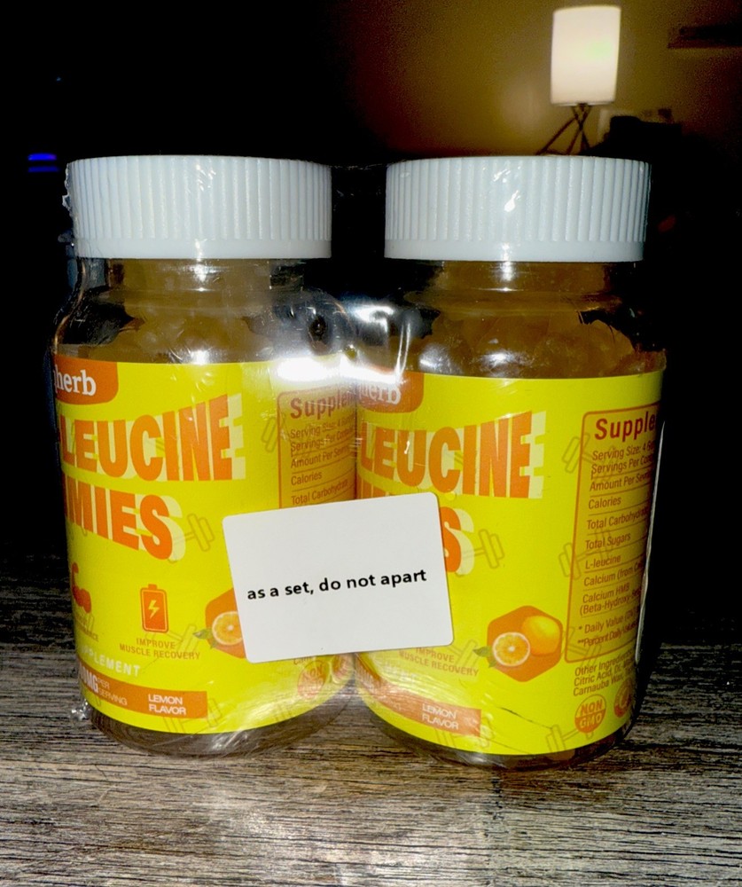 2 Bottles HMB L-Leucine Gummies 3000mg Muscle Recovery 120 Ct Vegan Non-GMO